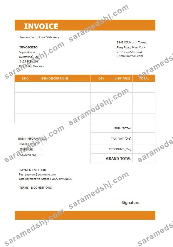Free Standard Invoice Template